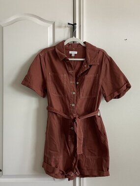 Topshop Burnt Orange/Rust Utility Romper / Size 8